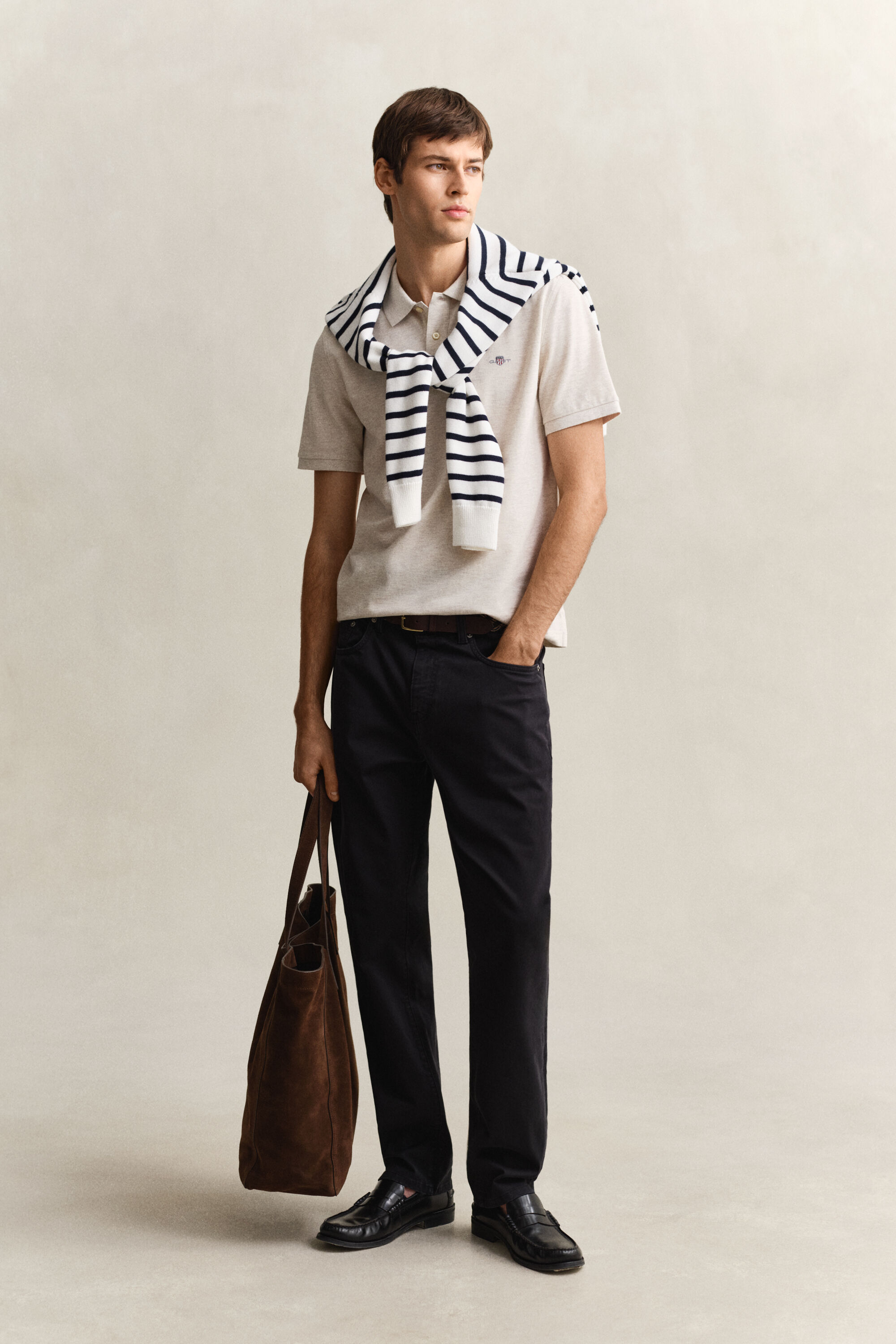 Poloskjorte med regulær pasform