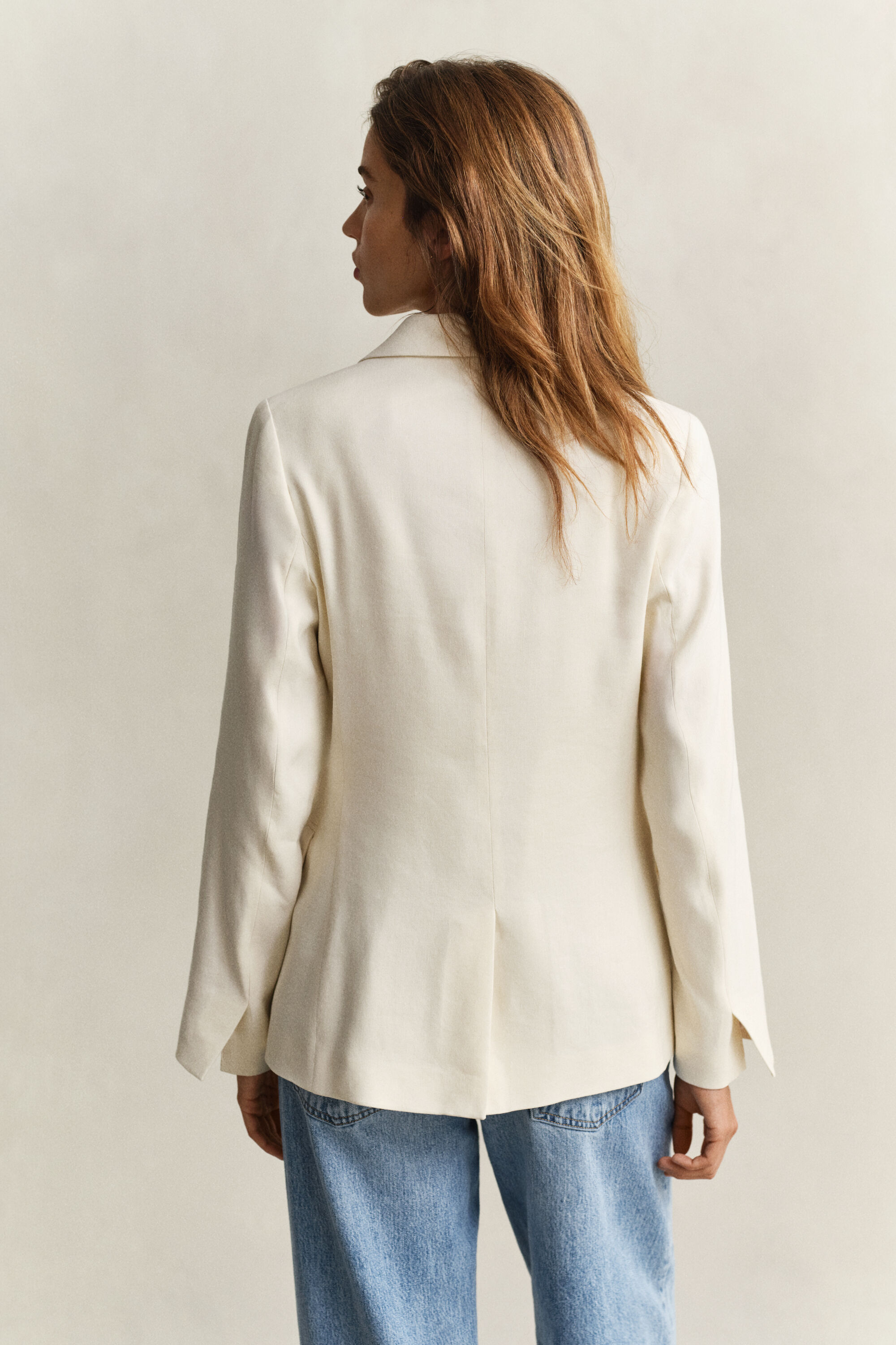 Blazer i hør med stræk