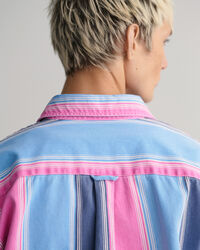 Relaxed fit skjorte med striber i tung twill