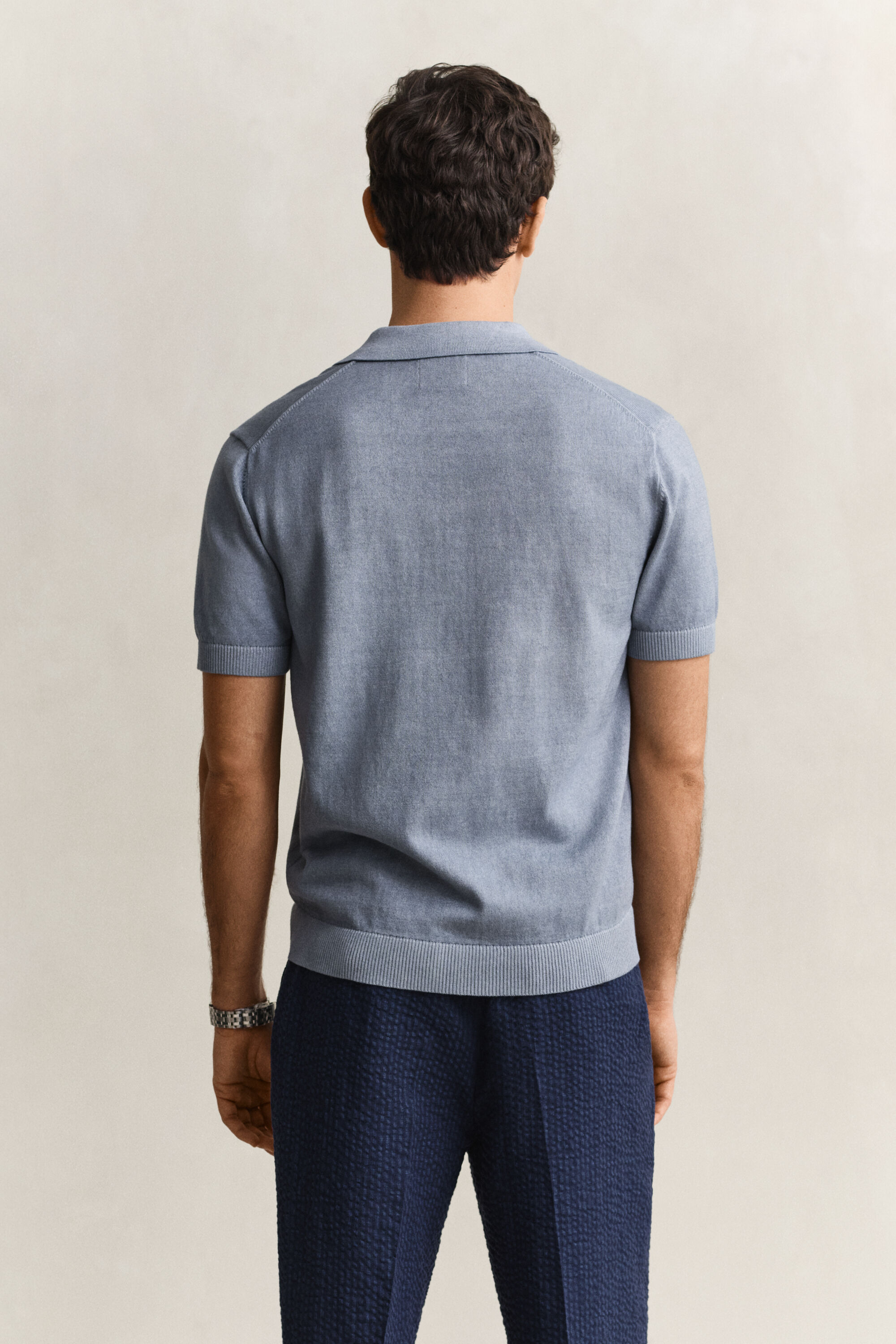 Sunfaded polosweater