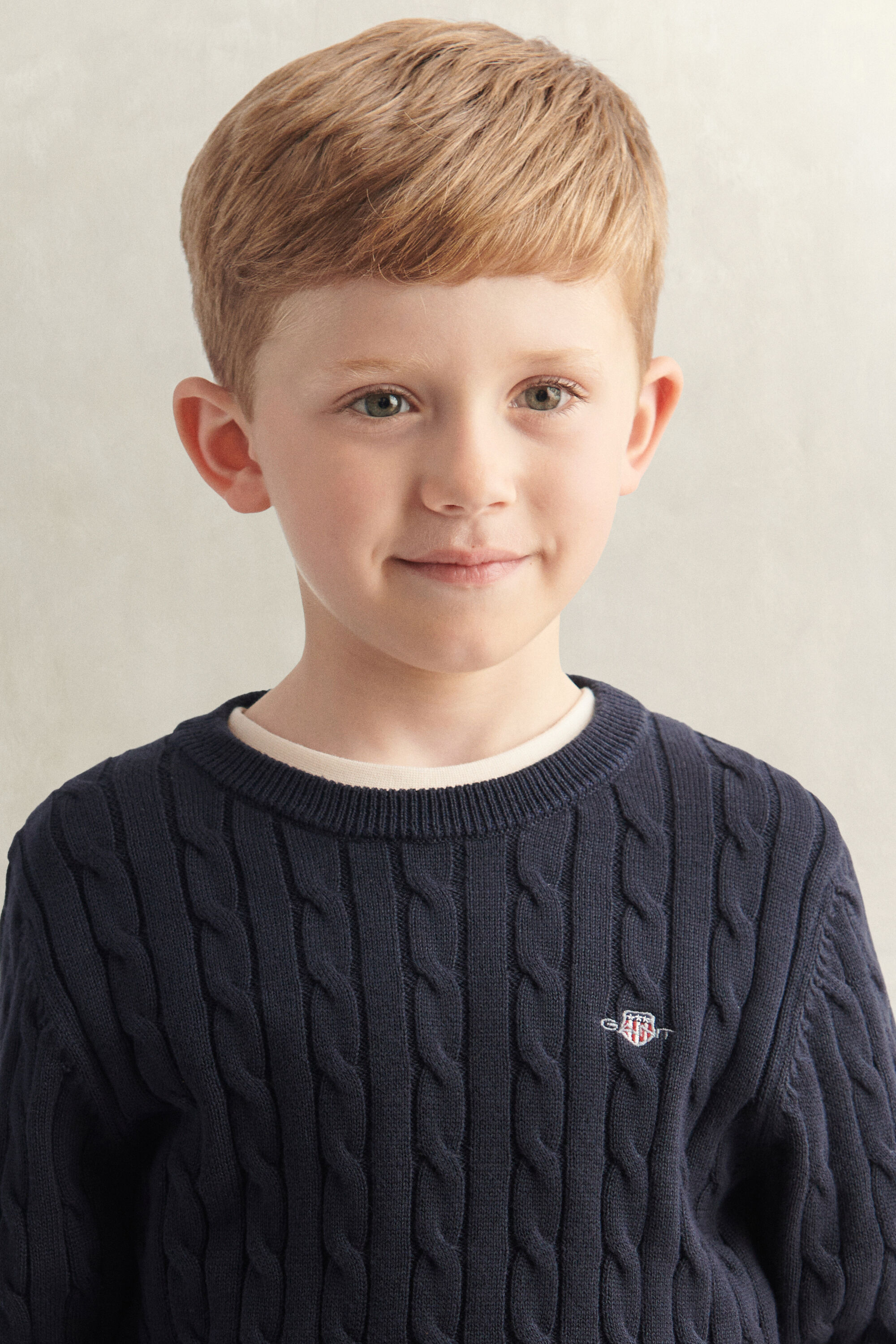 Boys Shield kabelstrikket sweater
