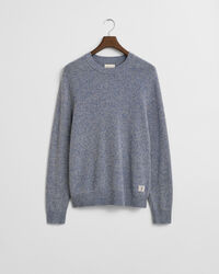 Sweater med crewneck i mouliné uldblanding