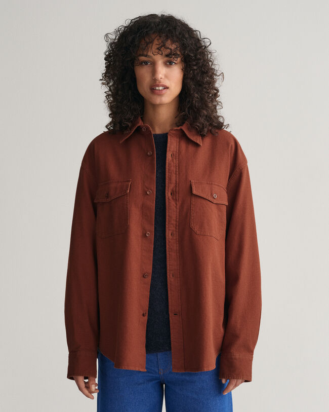 Relaxed fit utility-skjorte