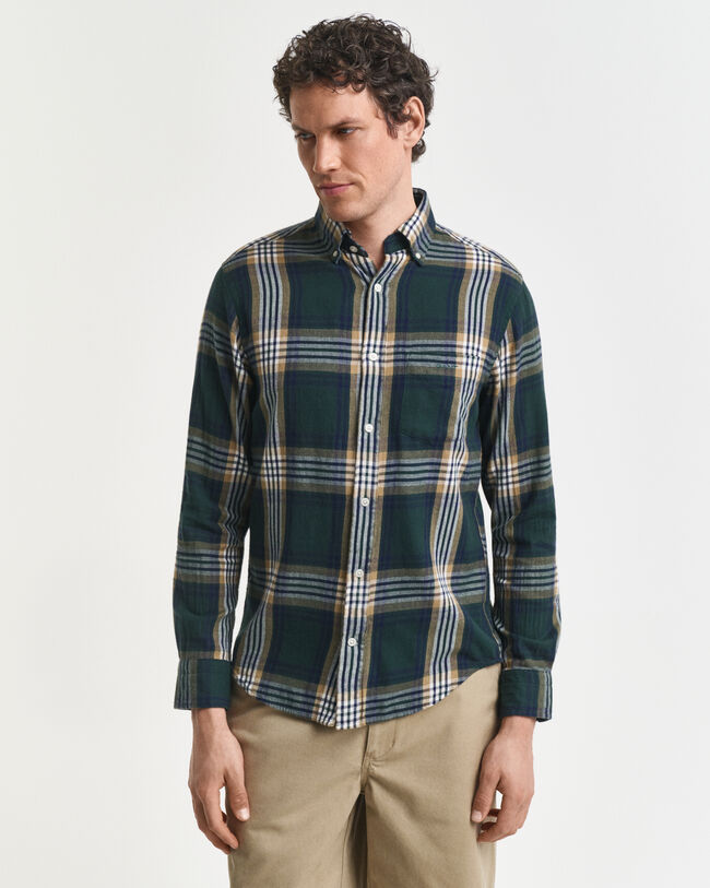 Regular fit Windblown flannelskjorte med tern