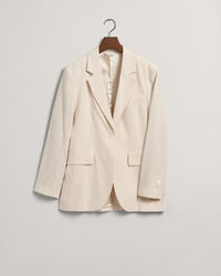 Regular fit hørblazer med stræk