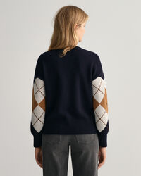 Argyle sweater med crewneck