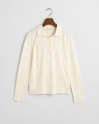 Sømløs langærmet poloskjorte