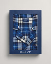 Pyjamassæt af flannel med skjorte i gaveæske