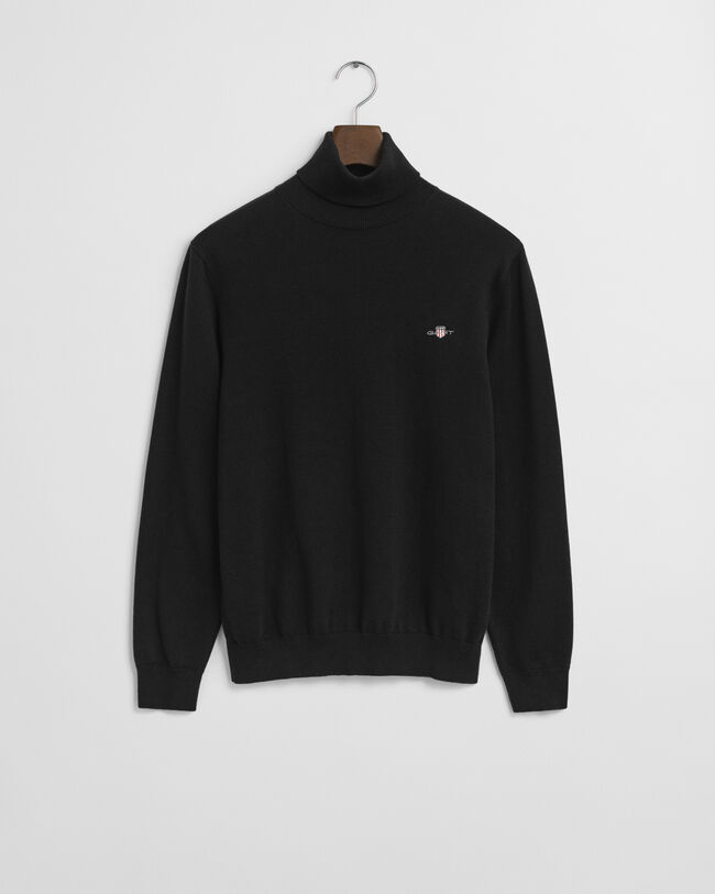 Klassiske sweater i bomuld med rullekrave