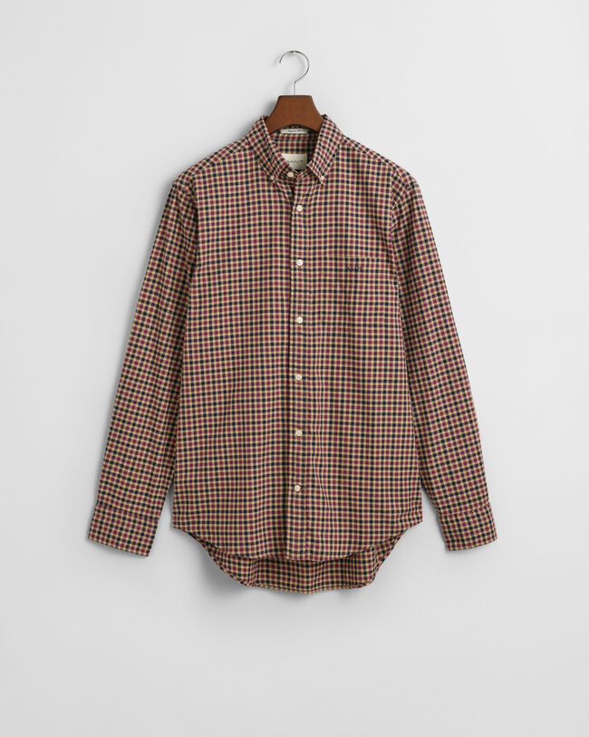 Regular fit let gingham skjorte af twill