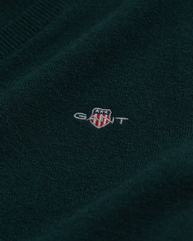 Sweater med V-hals af ekstra fin lammeuld