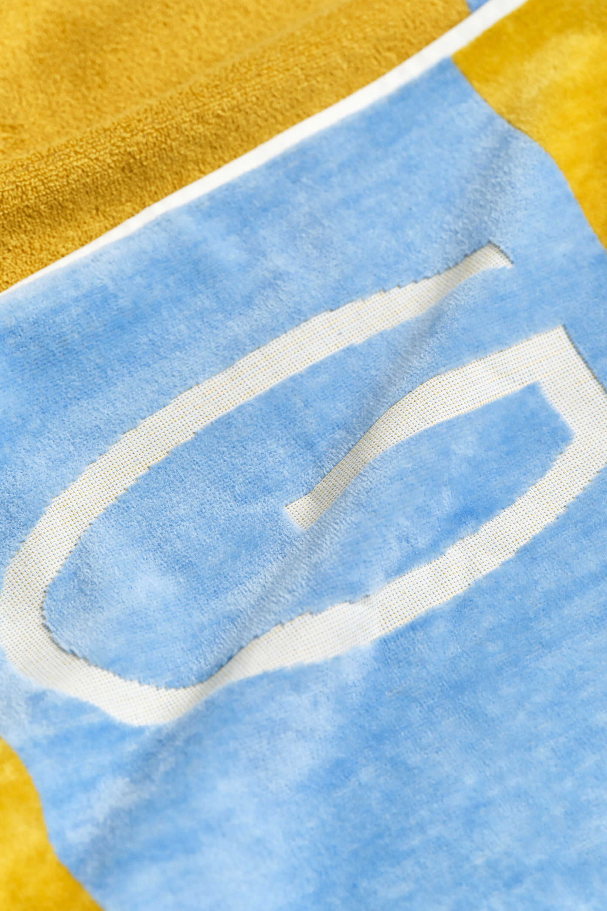 Blokstribet strandhåndklæde