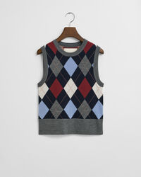 Argyle vest med crewneck