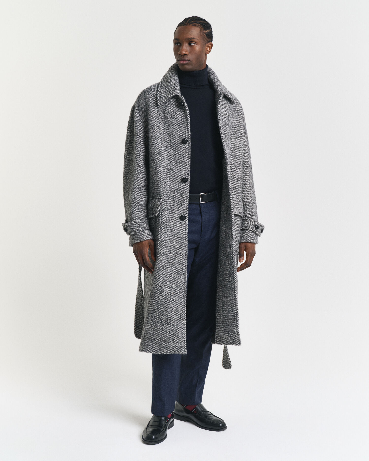 Klassiske sweater i bomuld med rullekrave