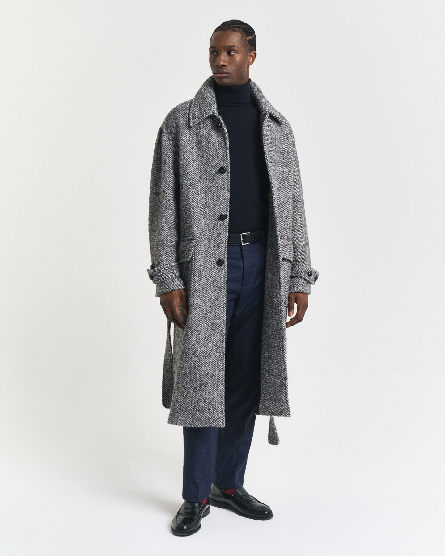 Klassiske sweater i bomuld med rullekrave