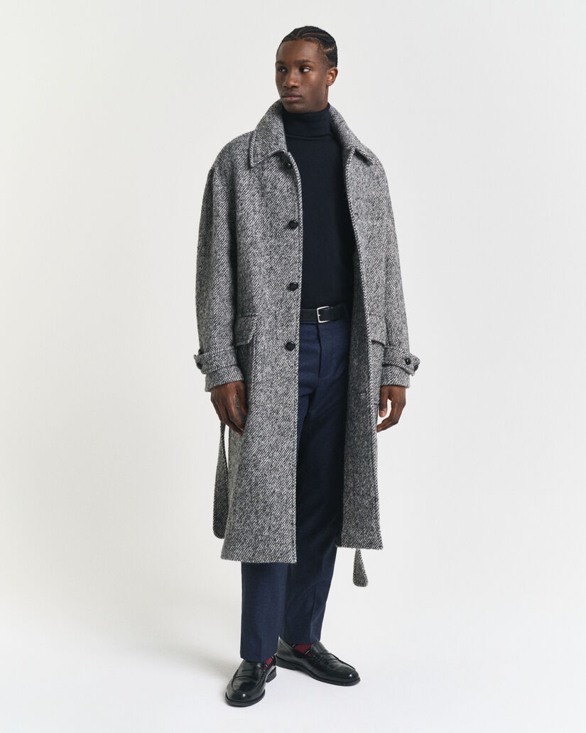 Klassiske sweater i bomuld med rullekrave