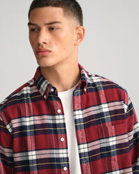 Regular fit ternet flannelskjorte