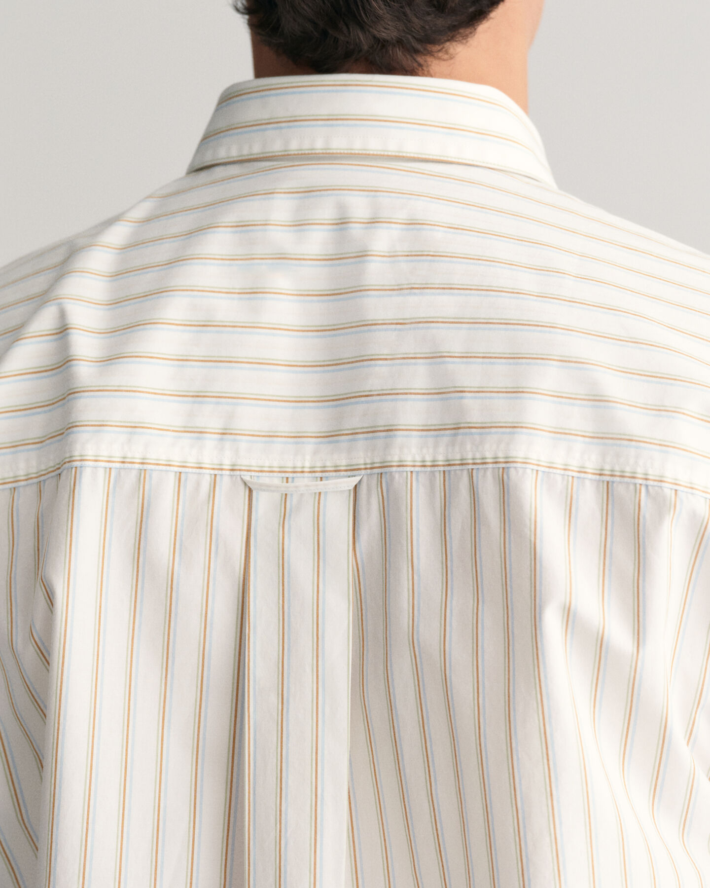 Relaxed fit Heritage Poplin skjorte med striber og korte &aelig;rmer