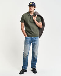 Poloskjorte med vaffeltekstur