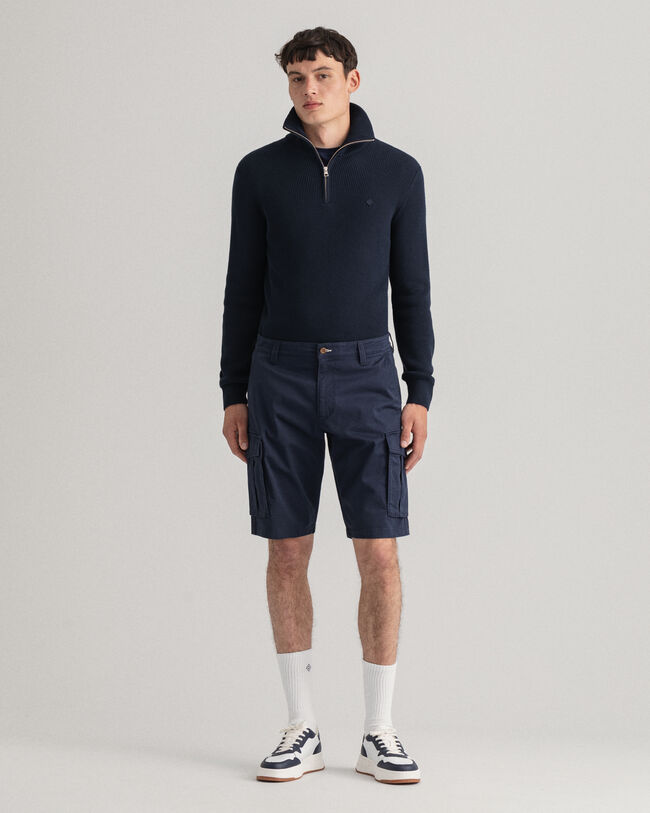 Relaxed fit cargoshorts af twill