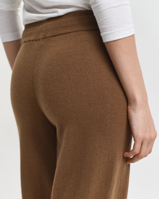 Strikkede bukser af ekstra fin lammeuld