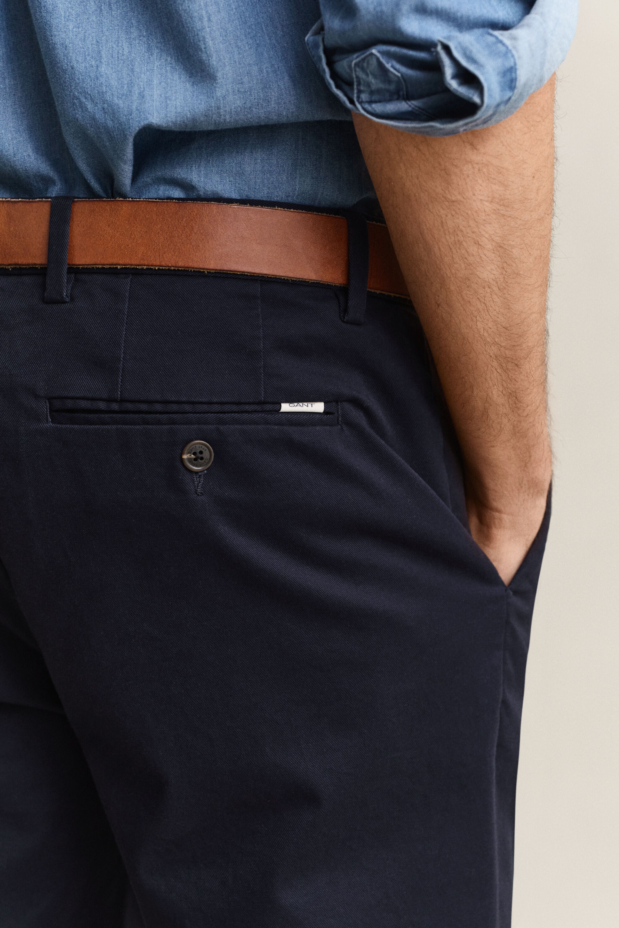 Regular fit smarte chinobukser