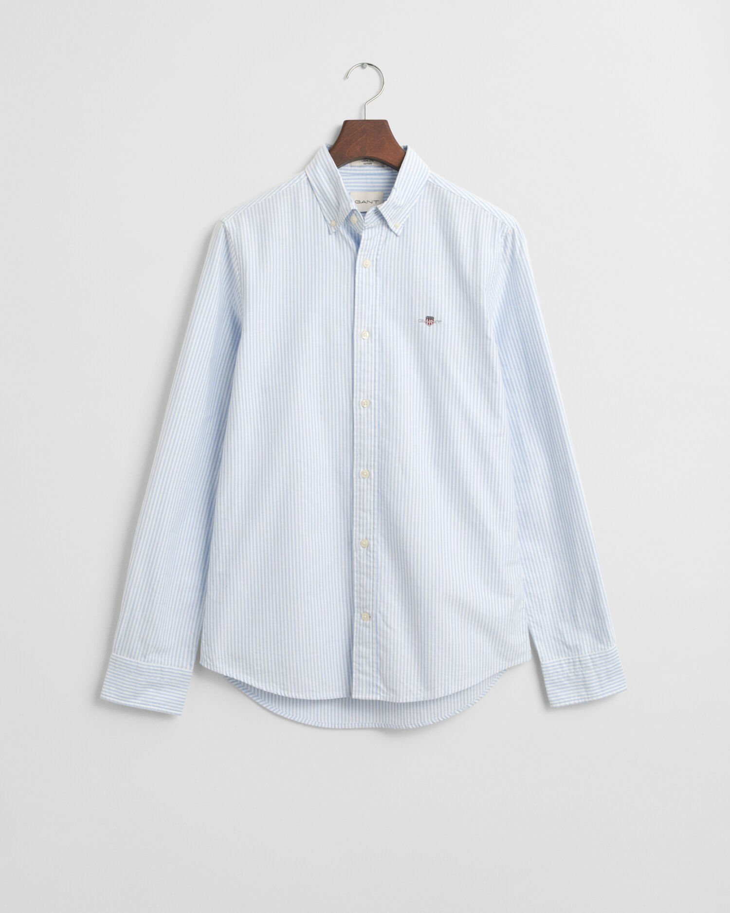 Slim fit klassisk bankerstribet Oxford-skjorte