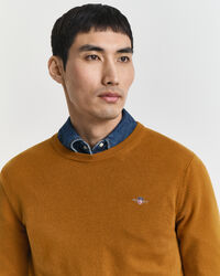 Crewneck sweater i ekstra fin lammeuld