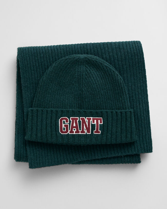 GANT Graphic gavesæt med beanie og halstørklæde
