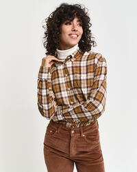 Relaxed fit ternet flannelskjorte
