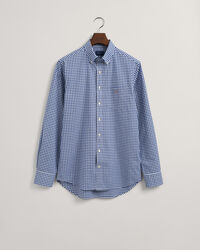 Regular fit gingham tætvævet skjorte