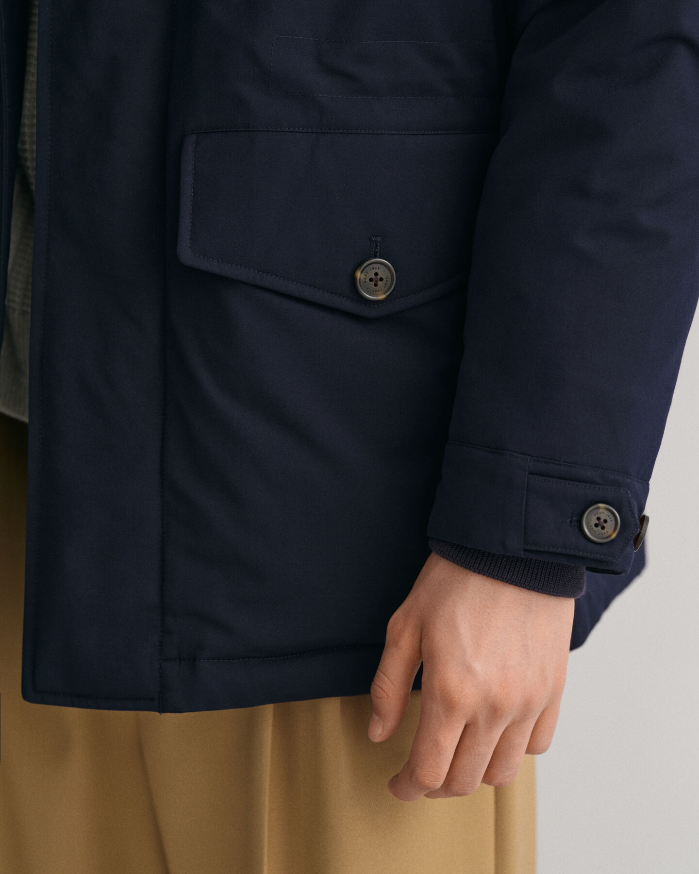 Vatteret feltjakke i flannel