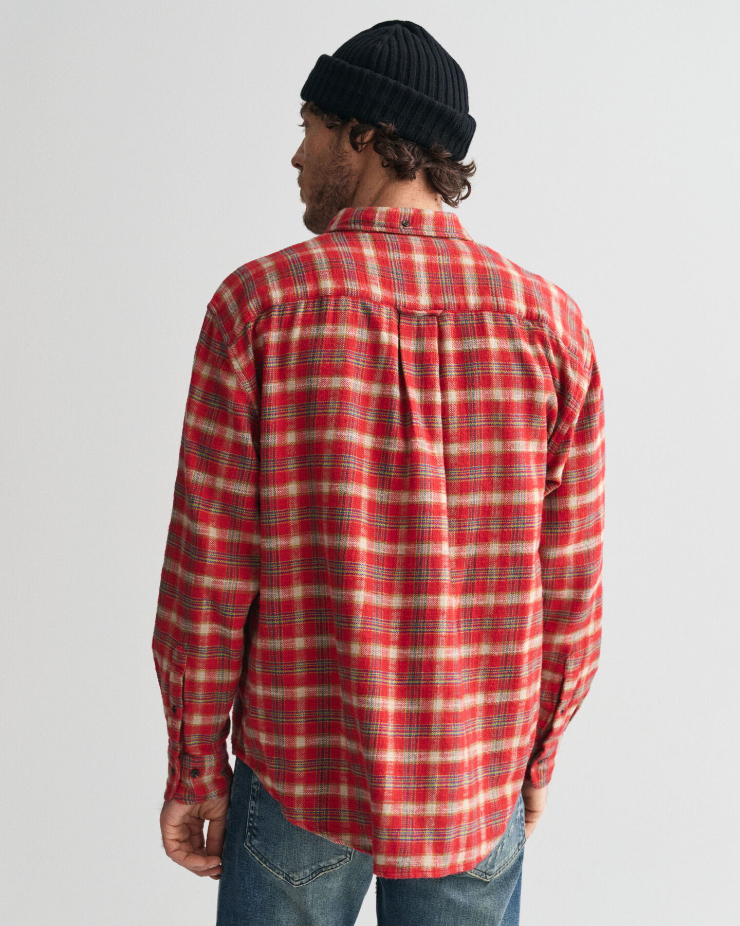 Relaxed fit ternet flannelskjorte