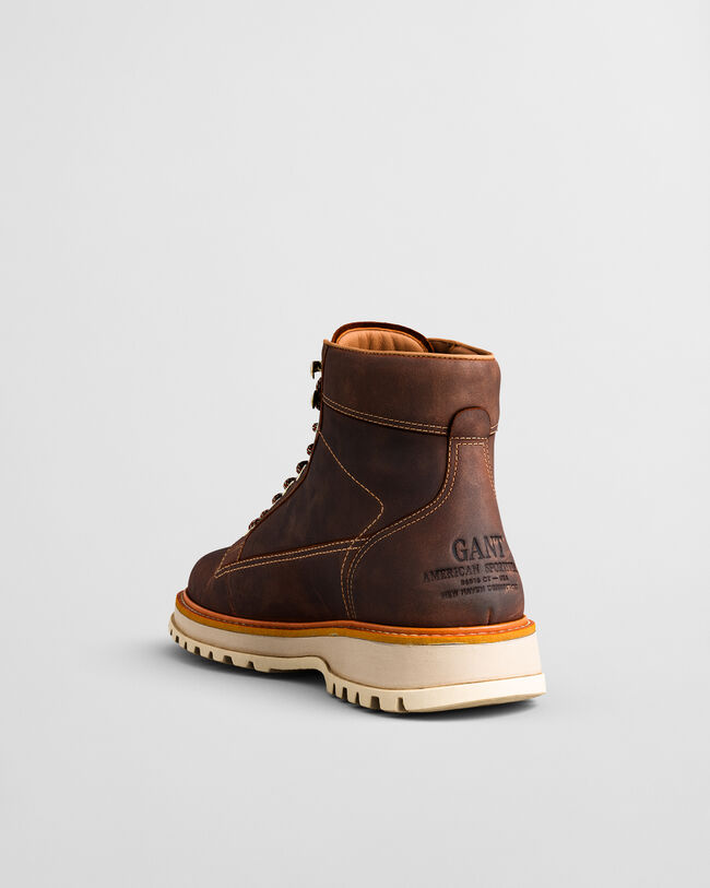 Clafton læderstøvler med snørebånd