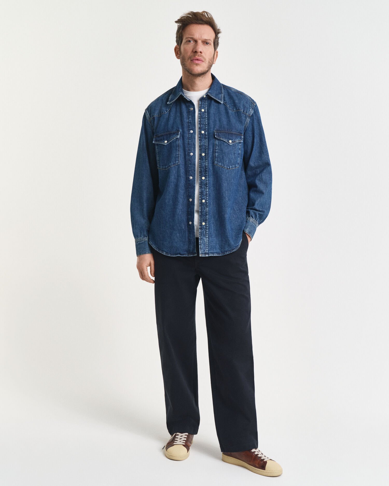 Relaxed fit denim Rodeo-skjorte