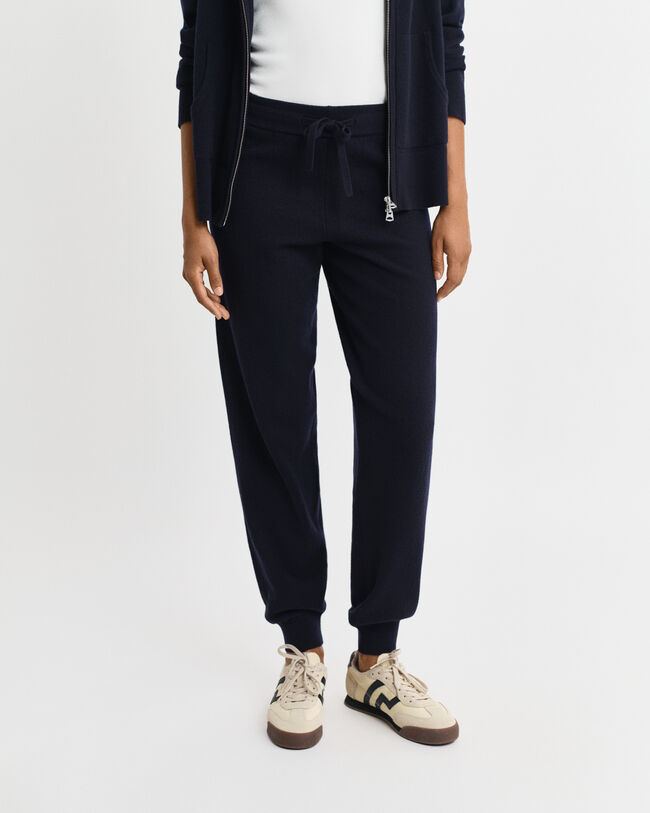 Strikkede bukser af ekstra fin lammeuld