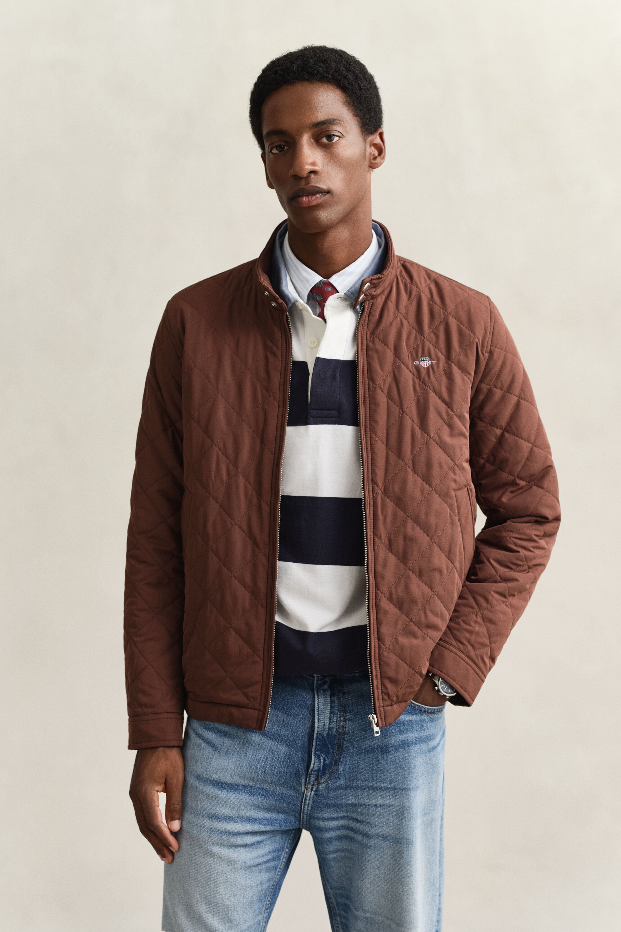 Quiltet Windcheater jakke