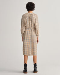 Ternet skjortekjole med st&aring;ende krave