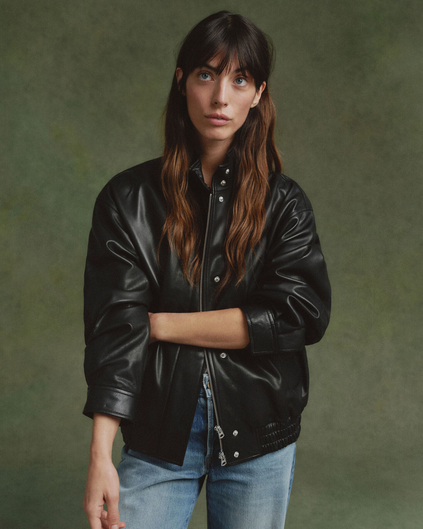 Harrington l&aelig;derjakke