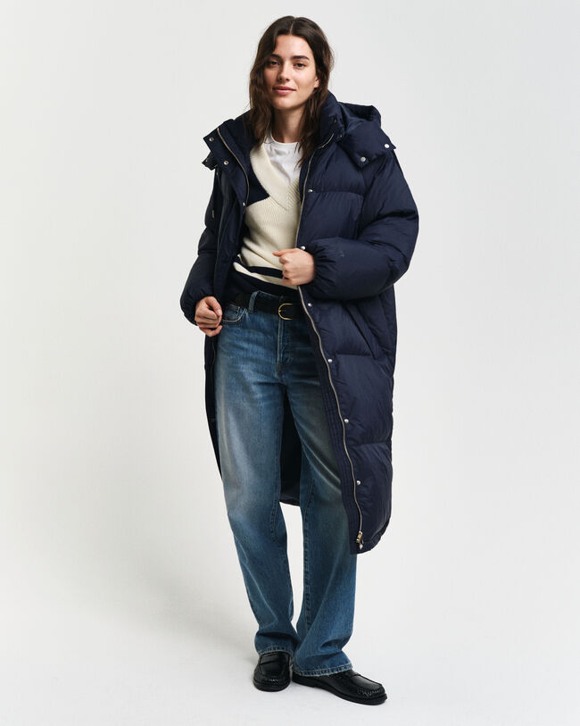 Dunfrakke i fuld længde