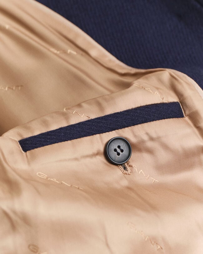 Kort bilfrakke i uldblanding