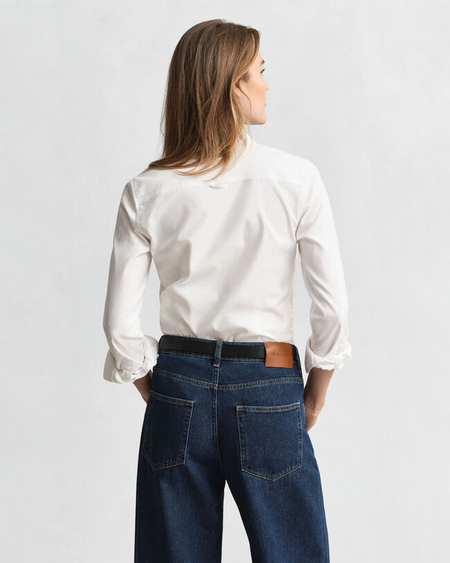 Slim fit Oxford skjorte med stræk