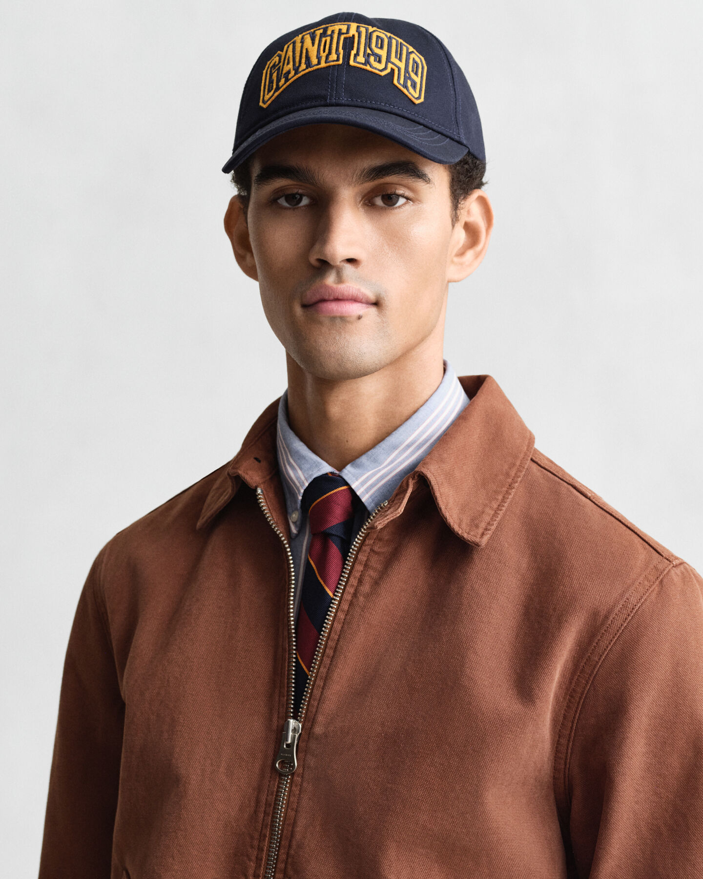 Graphic cap af bomuldstwill