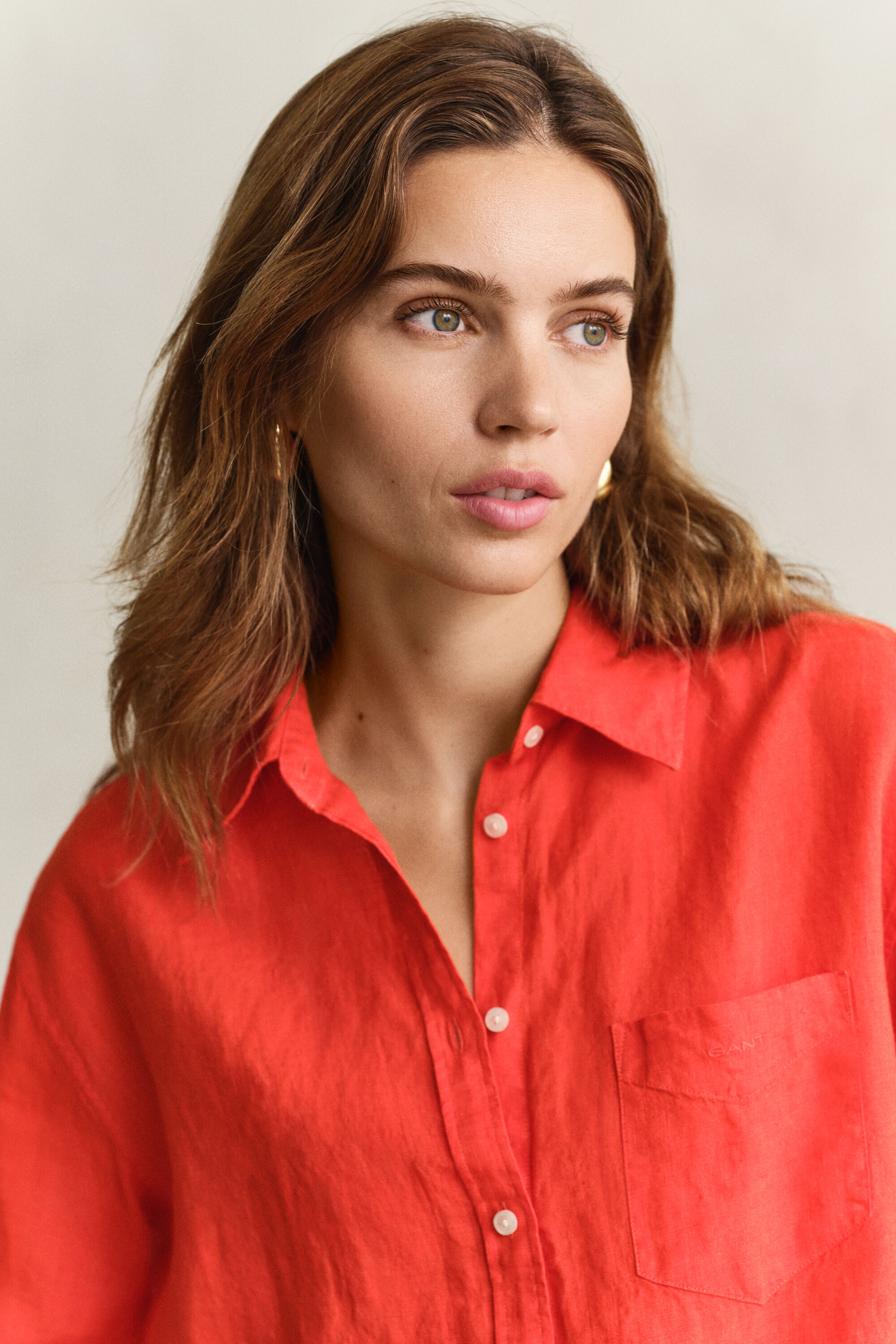 Relaxed fit hørskjorte