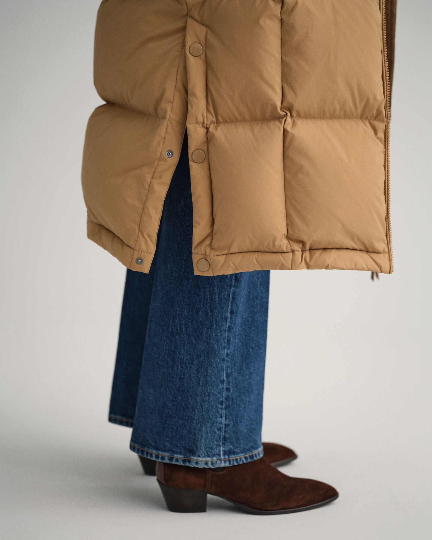 Dunfrakke i fuld længde