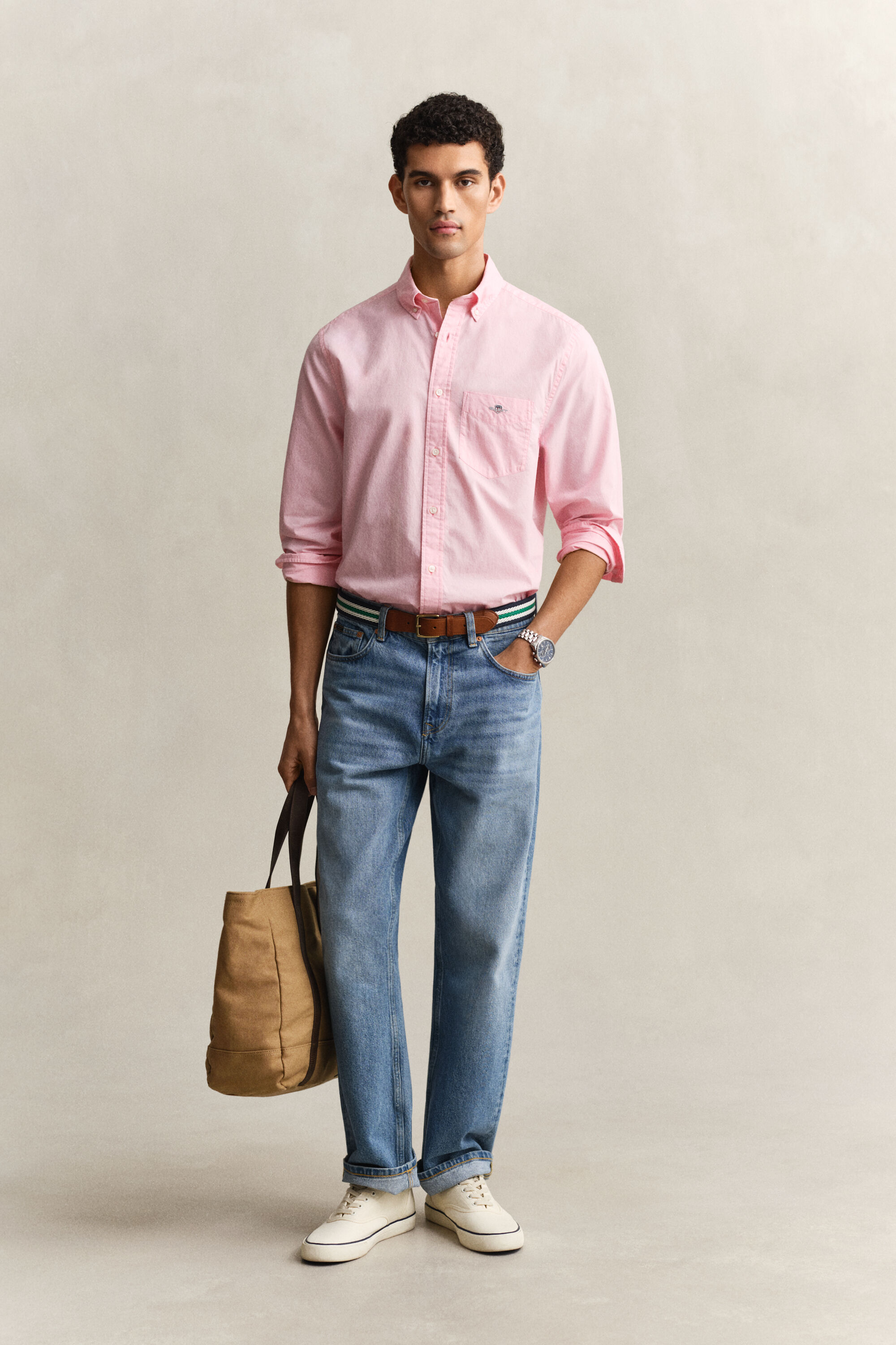 Regular fit klassisk poplin-skjorte