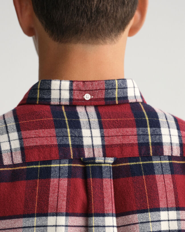 Regular fit ternet flannelskjorte