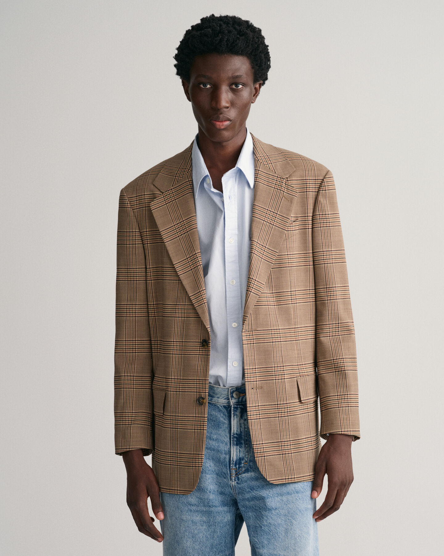 Relaxed Fit Glen-ternet blazer