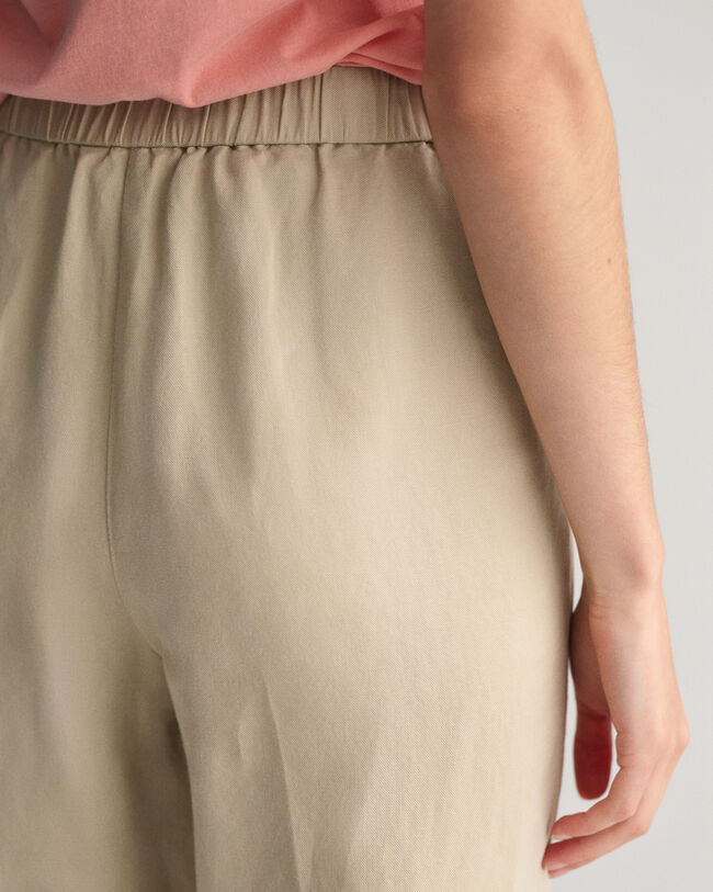 Relaxed fit pull-on bukser i hørblanding