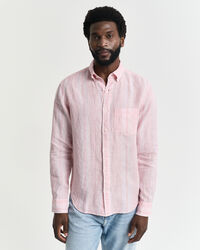 Regular fit h&oslash;rskjorte med tynde striber